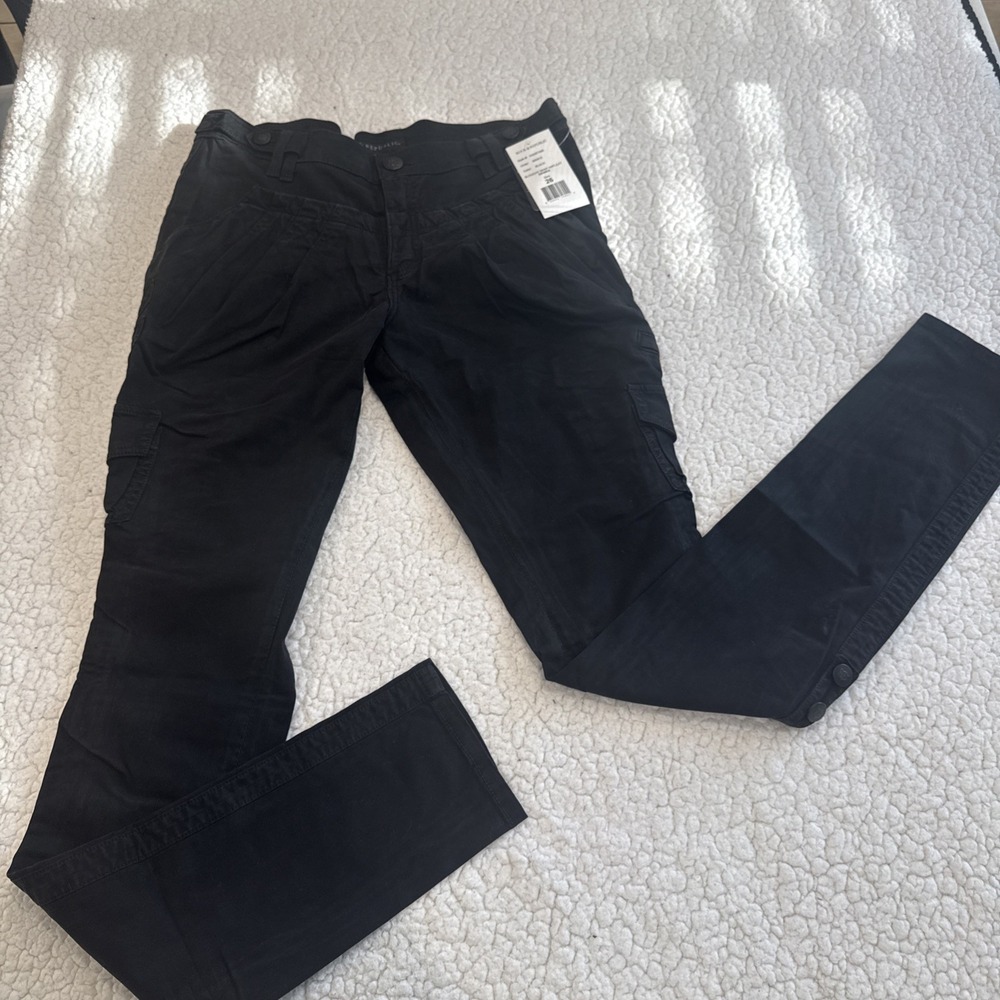 Rock&Republic Denim Black cargo Jeans Danika skinny NWT dead-stock rare Y2K era